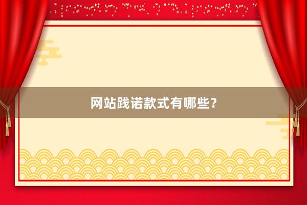 网站践诺款式有哪些？
