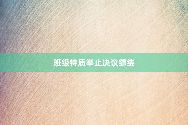 班级特质举止决议缱绻